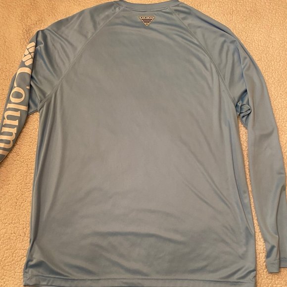 Columbia Men's Light Blue Terminal Tackle PFG Shirt (L) - Picture 4 of 4